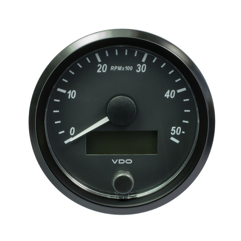 VDO SingleViu Tachometer 5.000 RPM Black 80mm gauge